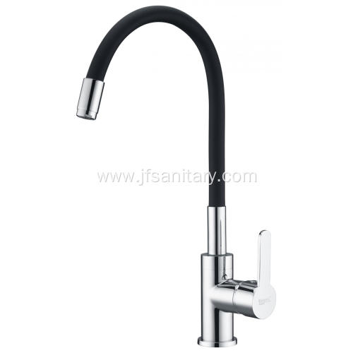 Modern Kitchen Sink Tap With Black Rubber